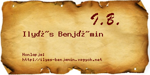 Ilyés Benjámin névjegykártya
